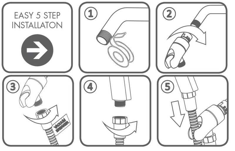 Speakman رأس دش محمول عالي الضغط Speakman VS-3010 Neo Anystream مع خرطوم، كروم مصقول، 2.5 جالون في الدقيقة - Image 5